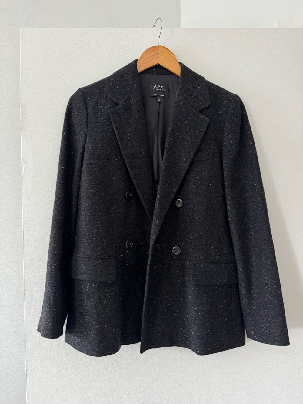 APC women’s double breasted blazer size 36 - wool and silk - never worn